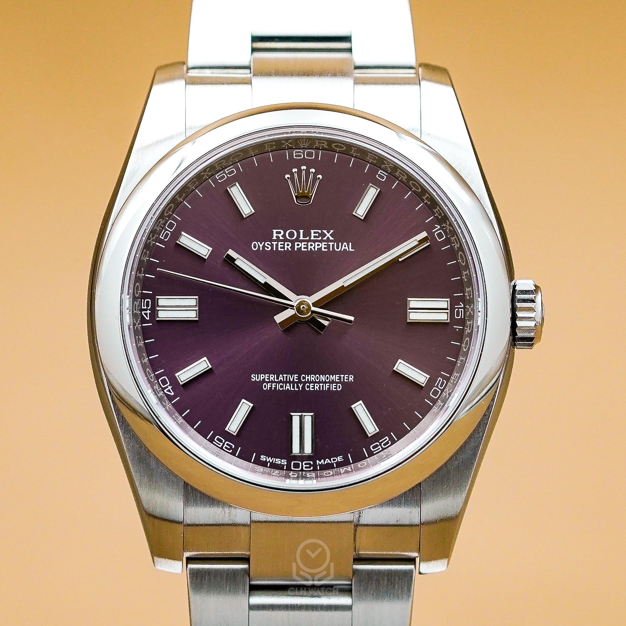 Rolex 勞力士 Oyster Perpetual 116000 葡萄紫面 OP36 36mm 2020年 95%新