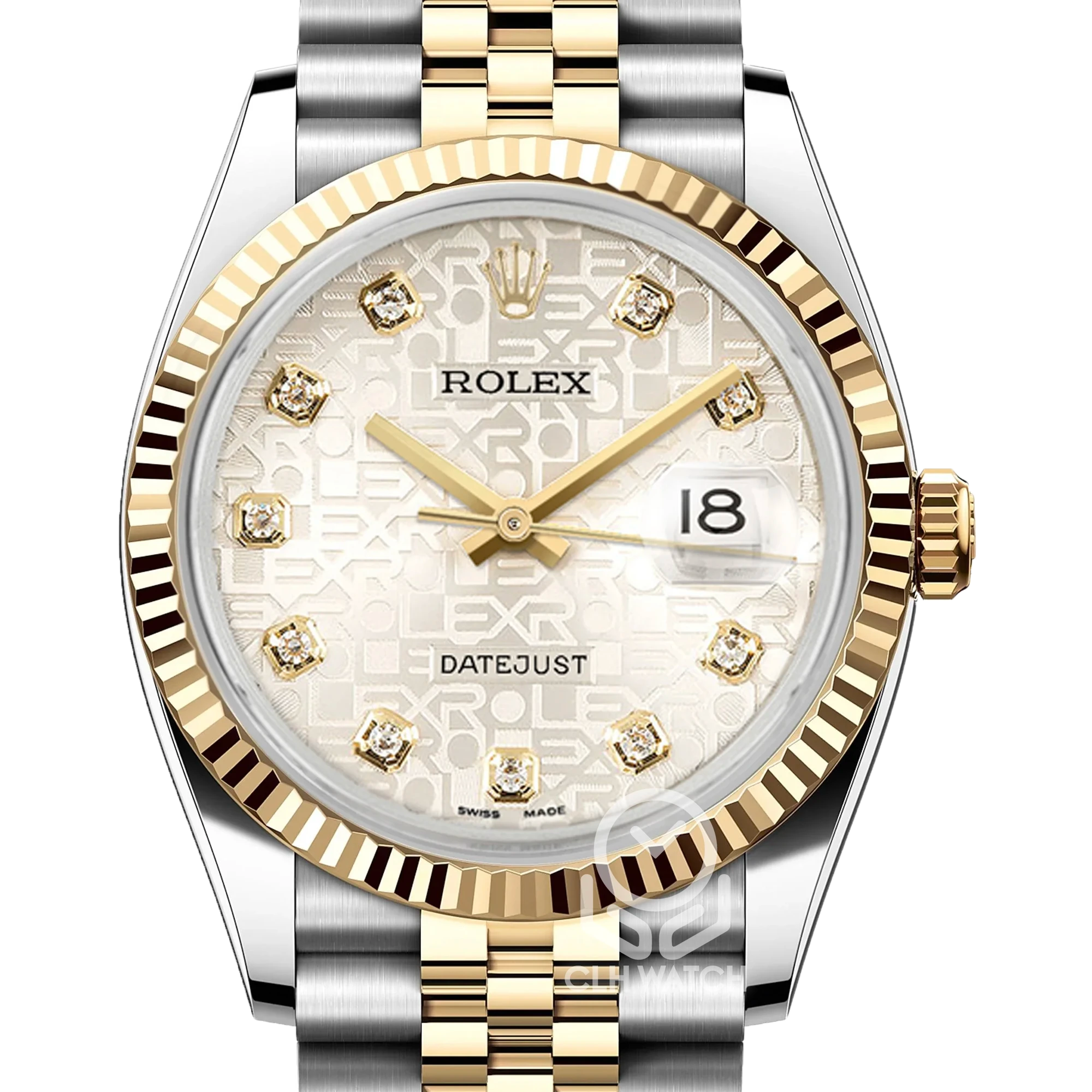 Rolex 勞力士 日誌型 Datejust 116233 白銀電腦面 10顆鑽石 36mm 總統帶 五銖帶 2017年 台灣公司貨 95%新 DJ36(已交流)