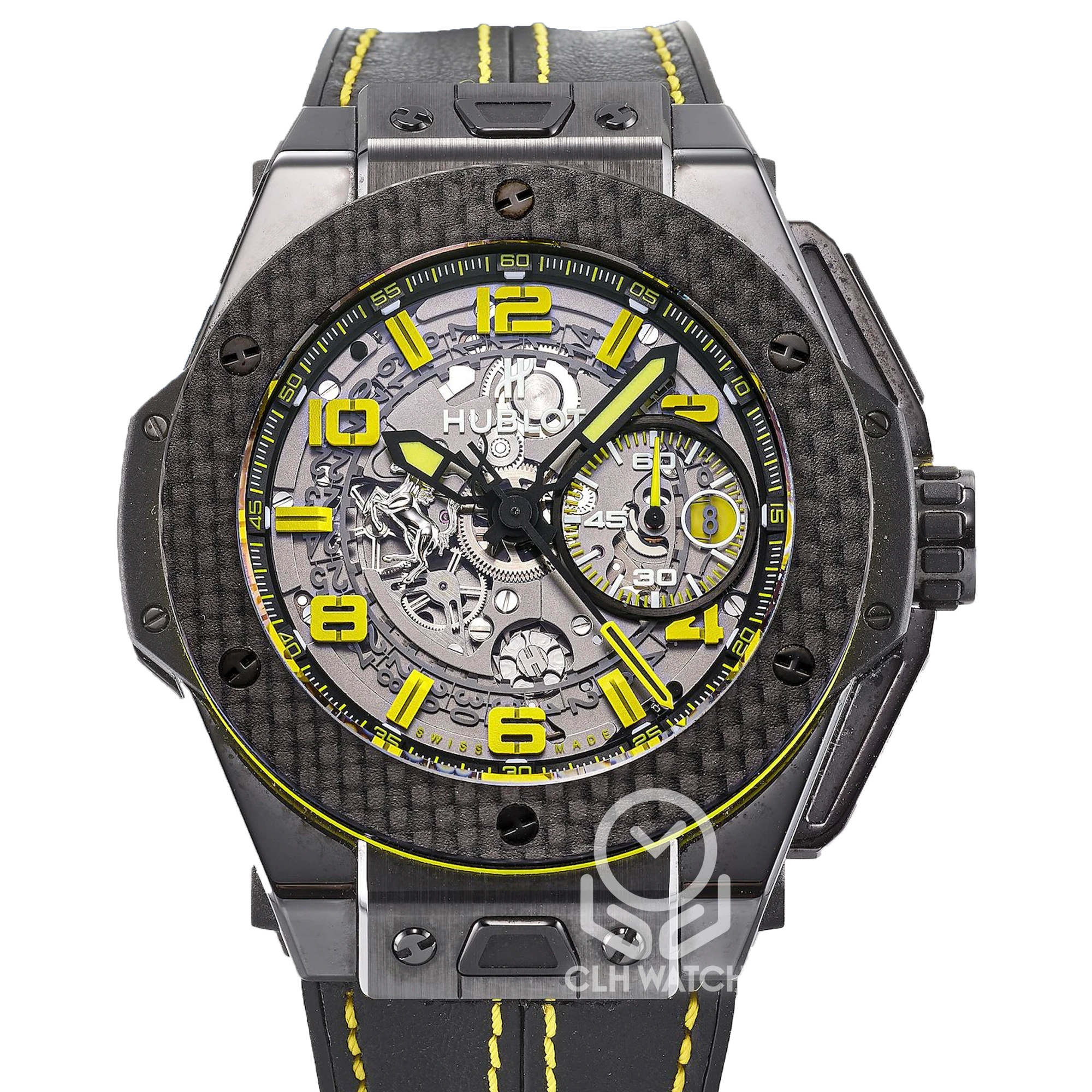 Hublot 宇舶 Big Bang Ferrari 大爆炸 限量聯名法拉利 401.CQ.0129.VR 碳纖維與陶瓷錶殼 45mm 2016年 90%新 附原廠自動上鍊錶盒