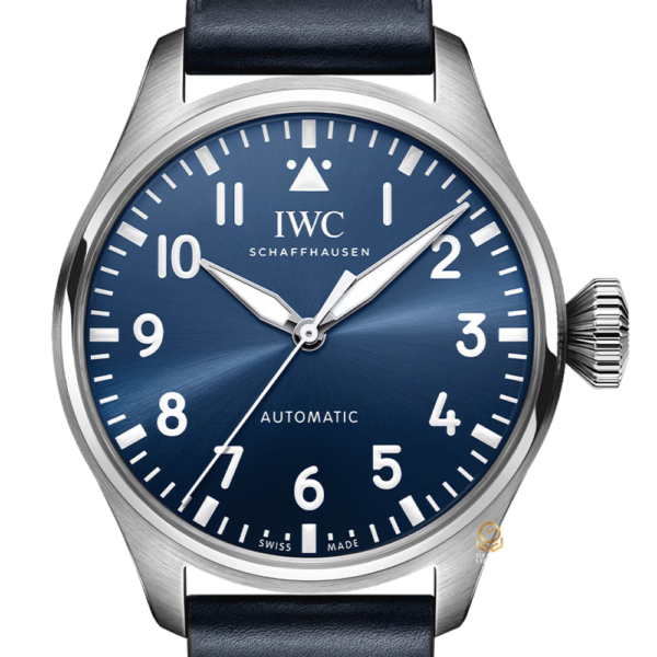 IWC IW329303 Large Pilot's Watch 43mm Blue Dial Transparent Case Back Big Pilot