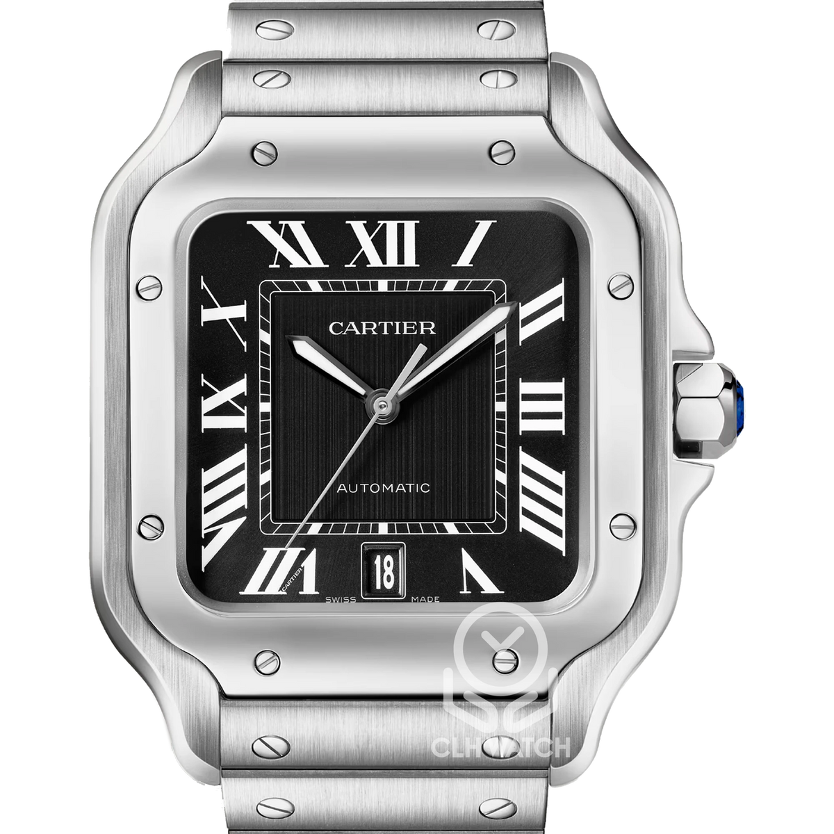 Cartier 卡地亞 Santos de Cartier 山度士 WSSA0096 黑面 大型款 39.8mm 2026年台灣公司貨 95%新