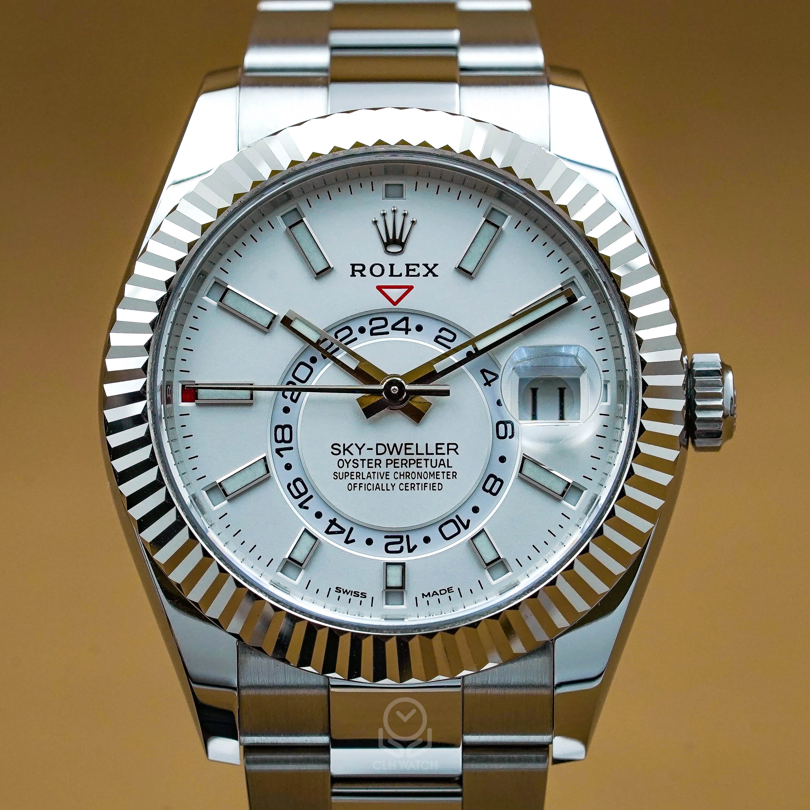 Rolex 勞力士 Sky-Dweller 326934 白面天行者 沙羅系統年曆雙時區蠔式鍊帶 2023年 42mm