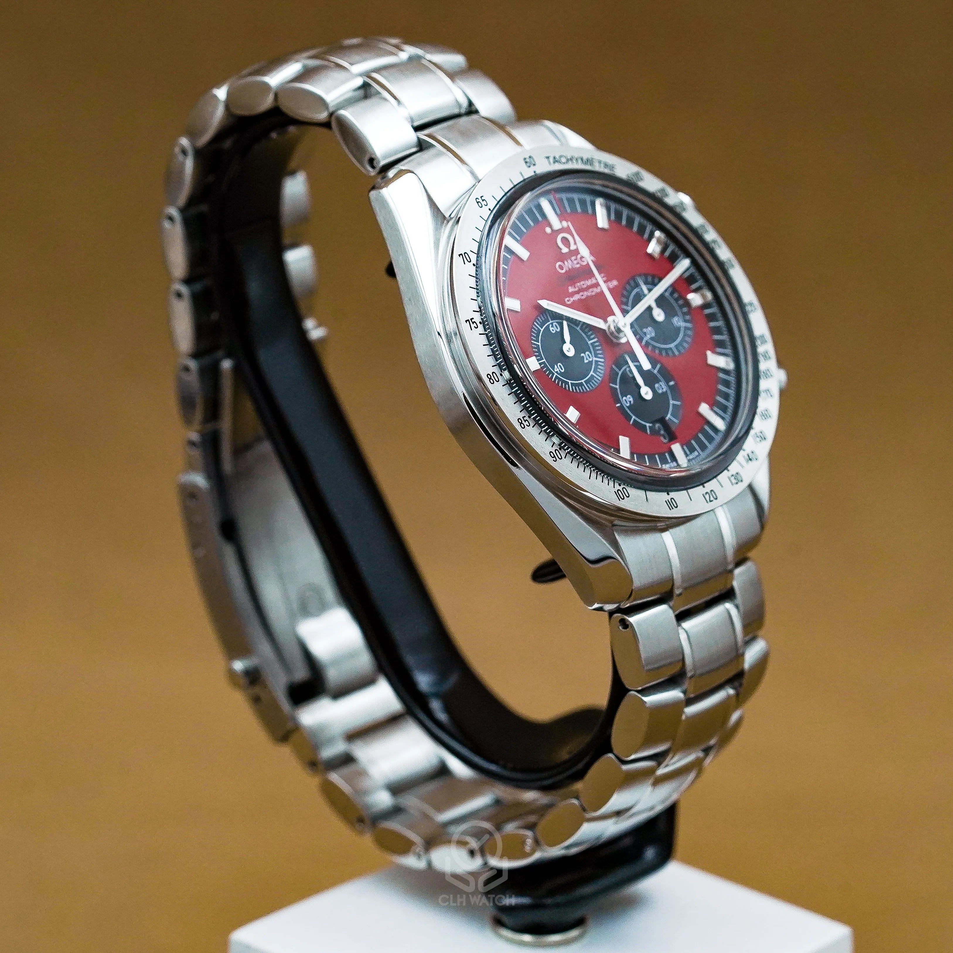 Omega 歐米茄 Speedmaster 超霸舒馬克傳奇系列腕錶 3506.61.00 法拉利紅面闊箭計時碼錶 Schumacher 2010年台灣公司貨 42mm