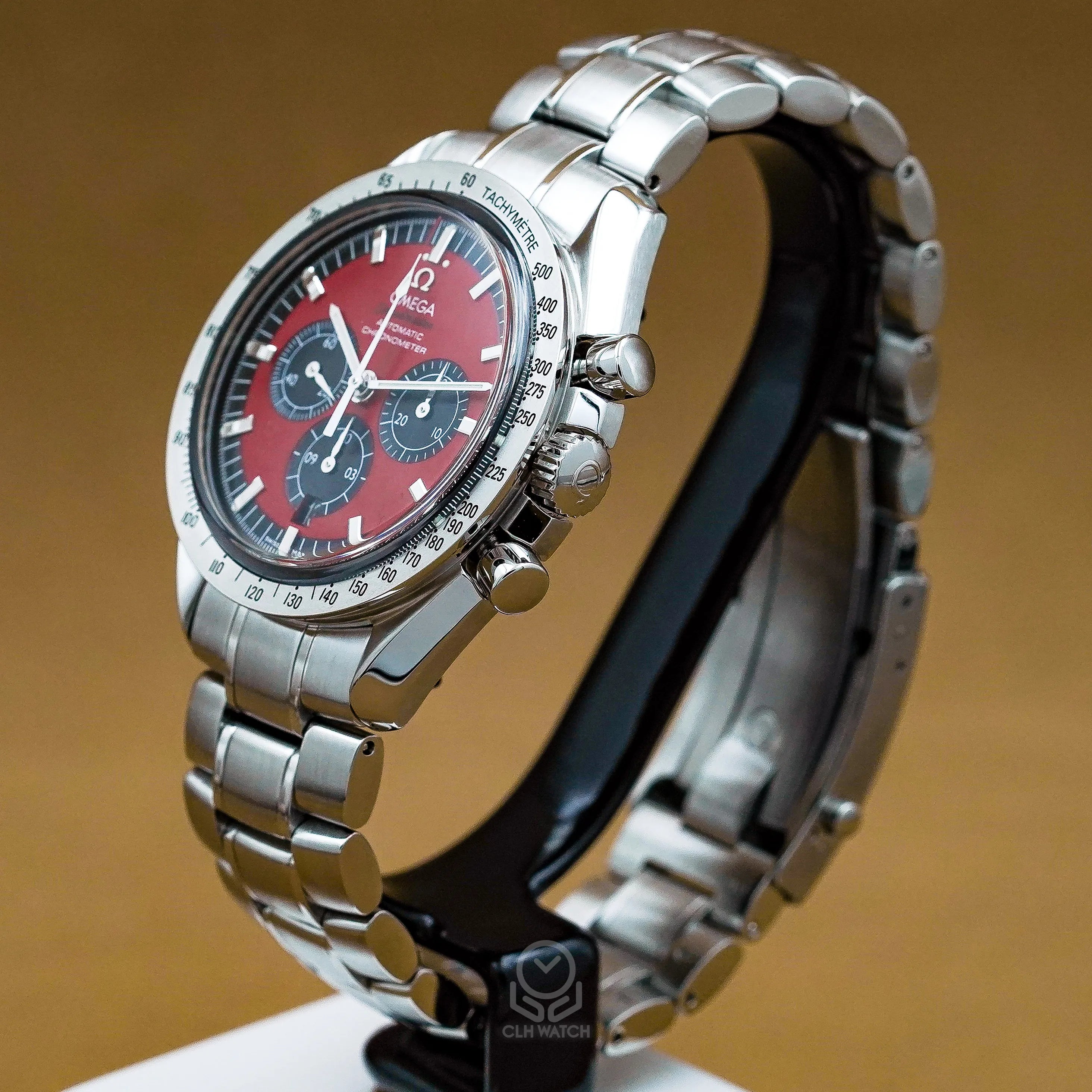 Omega 歐米茄 Speedmaster 超霸舒馬克傳奇系列腕錶 3506.61.00 法拉利紅面闊箭計時碼錶 Schumacher 2010年台灣公司貨 42mm