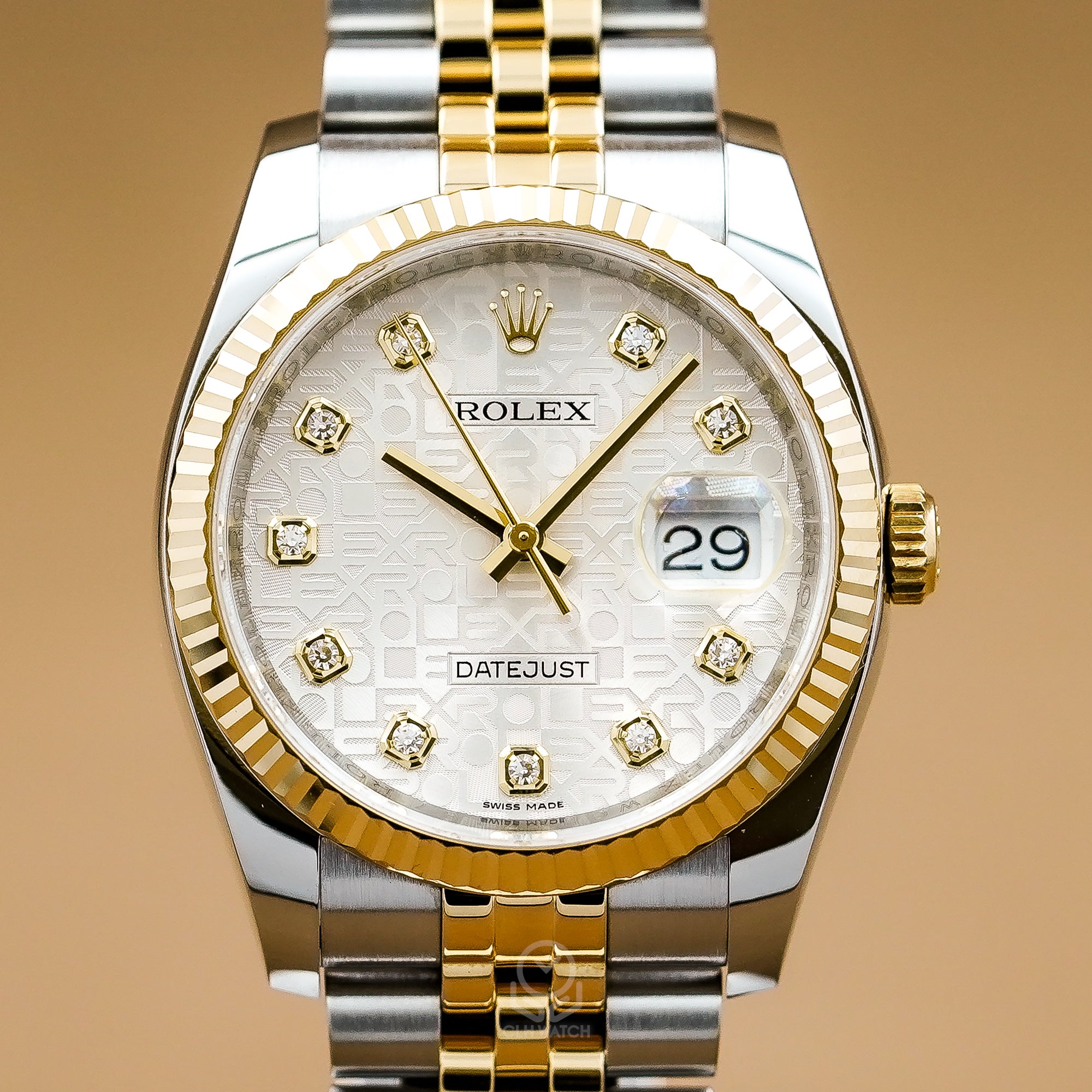 Rolex 勞力士 日誌型 Datejust 116233 白銀電腦面 10顆鑽石 36mm 總統帶 五銖帶 2017年 台灣公司貨 95%新 DJ36(已交流)