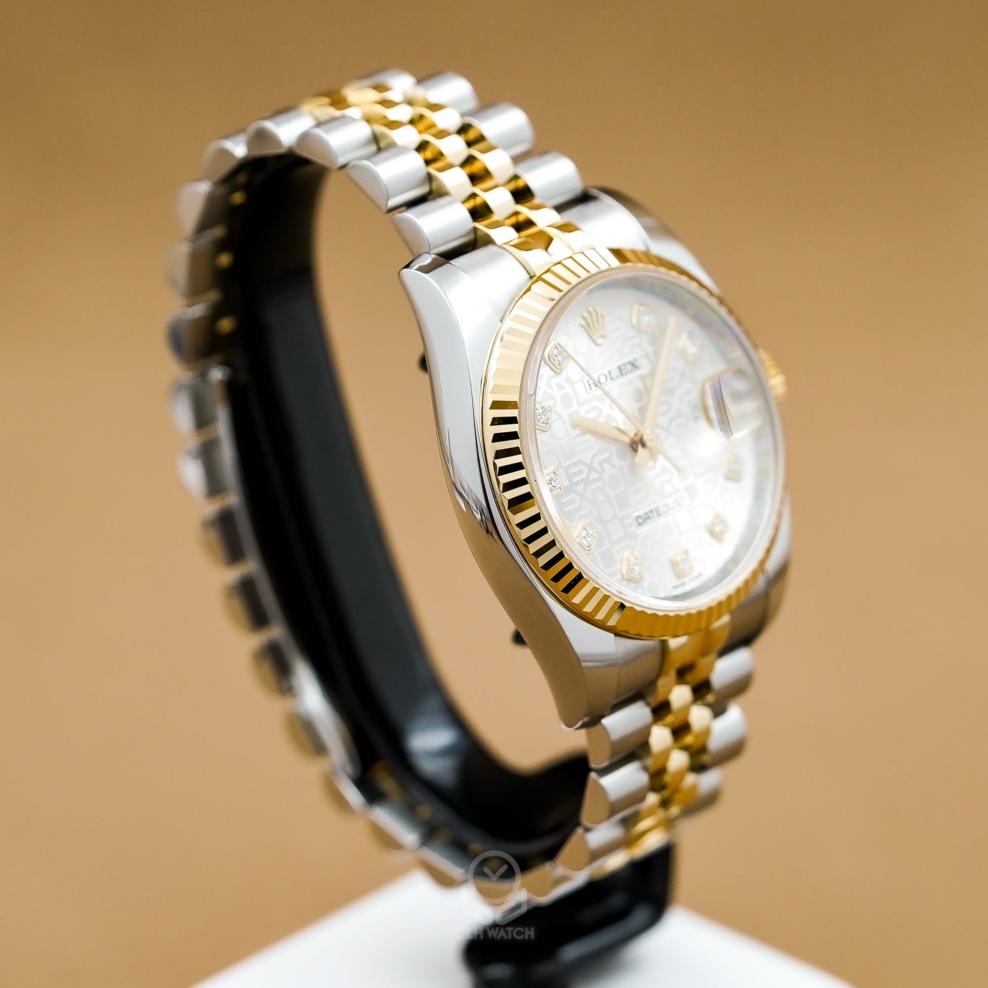 Rolex 勞力士 日誌型 Datejust 116233 白銀電腦面 10顆鑽石 36mm 總統帶 五銖帶 2017年 台灣公司貨 95%新 DJ36(已交流)