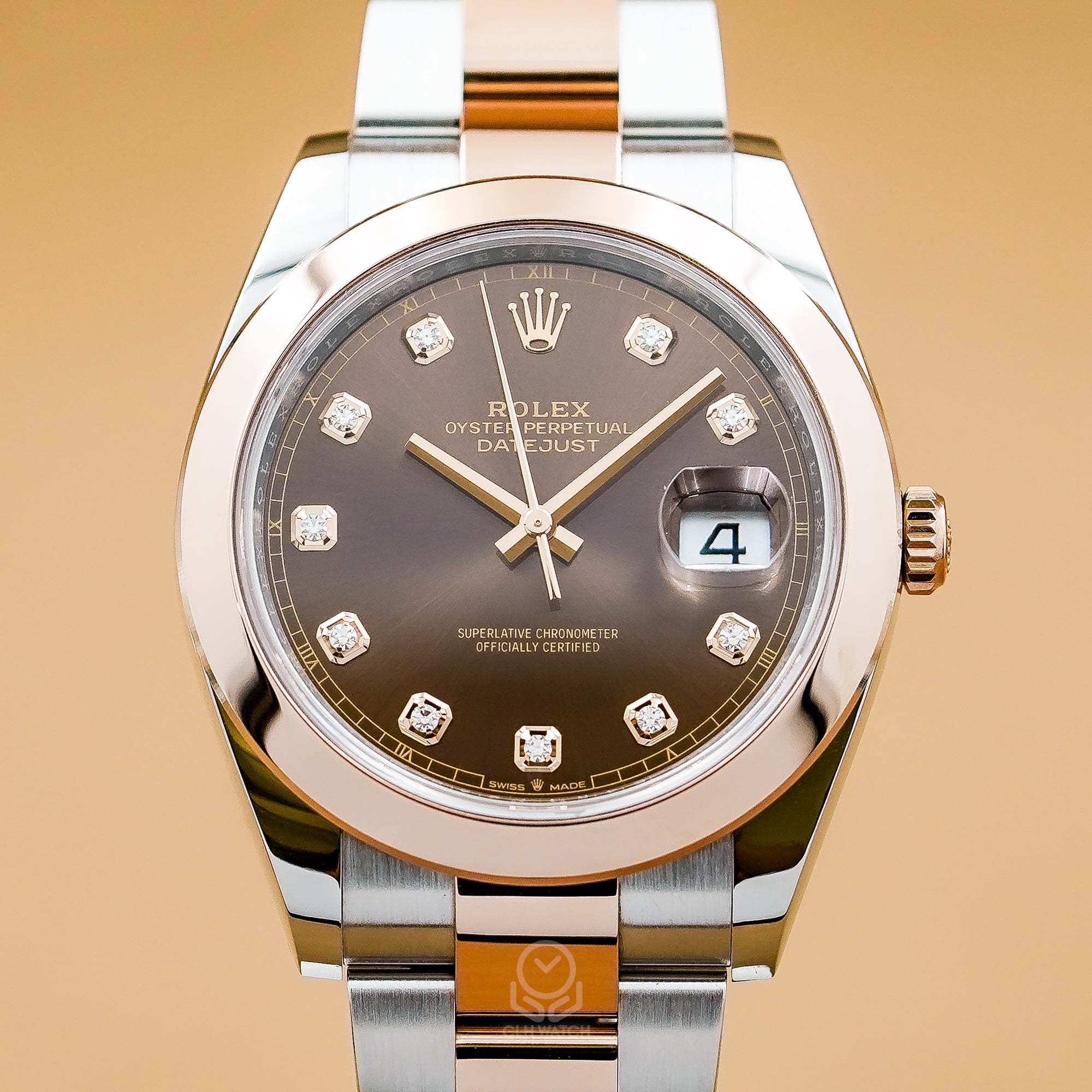 Rolex 勞力士 蠔式恒動日誌型 Datejust II 126301G 玫瑰金半金 巧克力面 鑽石時標 DJ 41mm 2025年 台灣公司貨 95%新