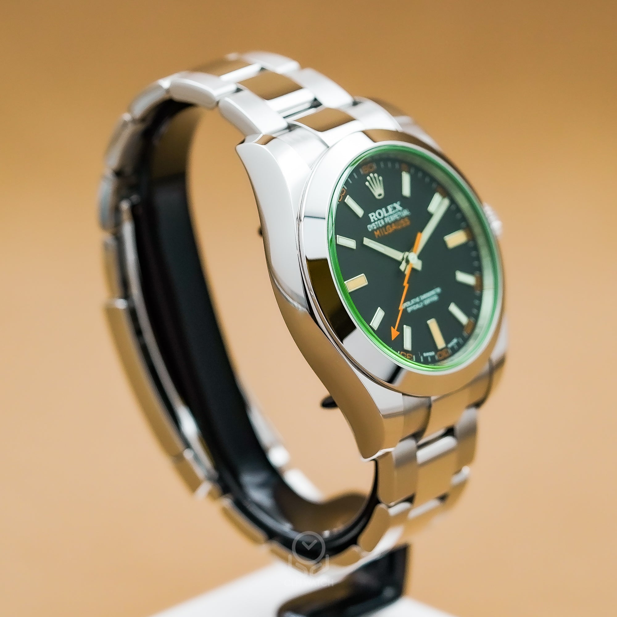 Rolex 勞力士 Milgauss 116400GV 黑面綠玻璃 閃電橘秒針 116400 40mm 2019年 95%新