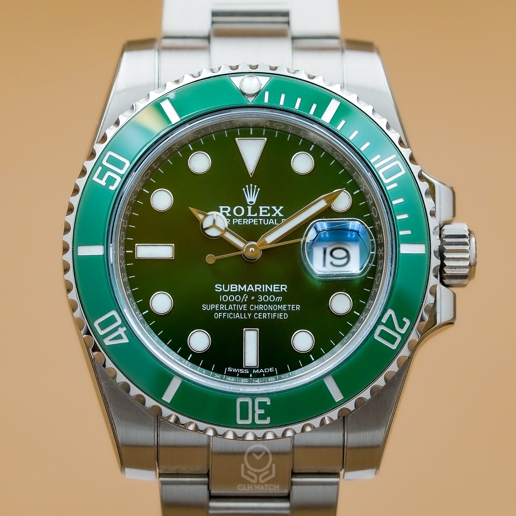 Rolex 勞力士 Submariner 116610LV 綠水鬼 潛水錶 浩克Hulk 綠圈綠面 40mm 2019年 95%新