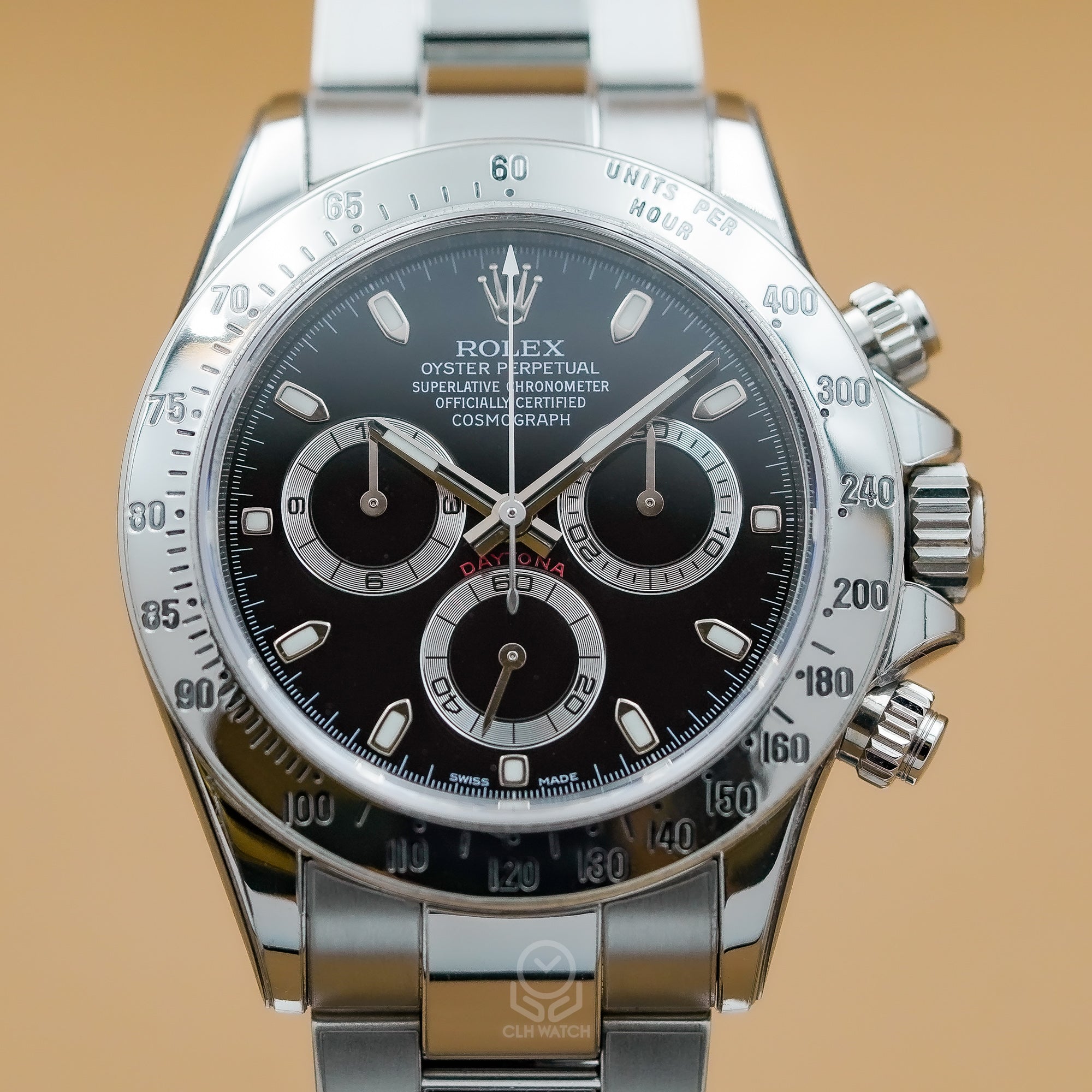Rolex 勞力士 Daytona 宇宙計時型迪通拿 116520 黑面 鋼王 藍光 霧扣 2014年台灣公司貨 95%