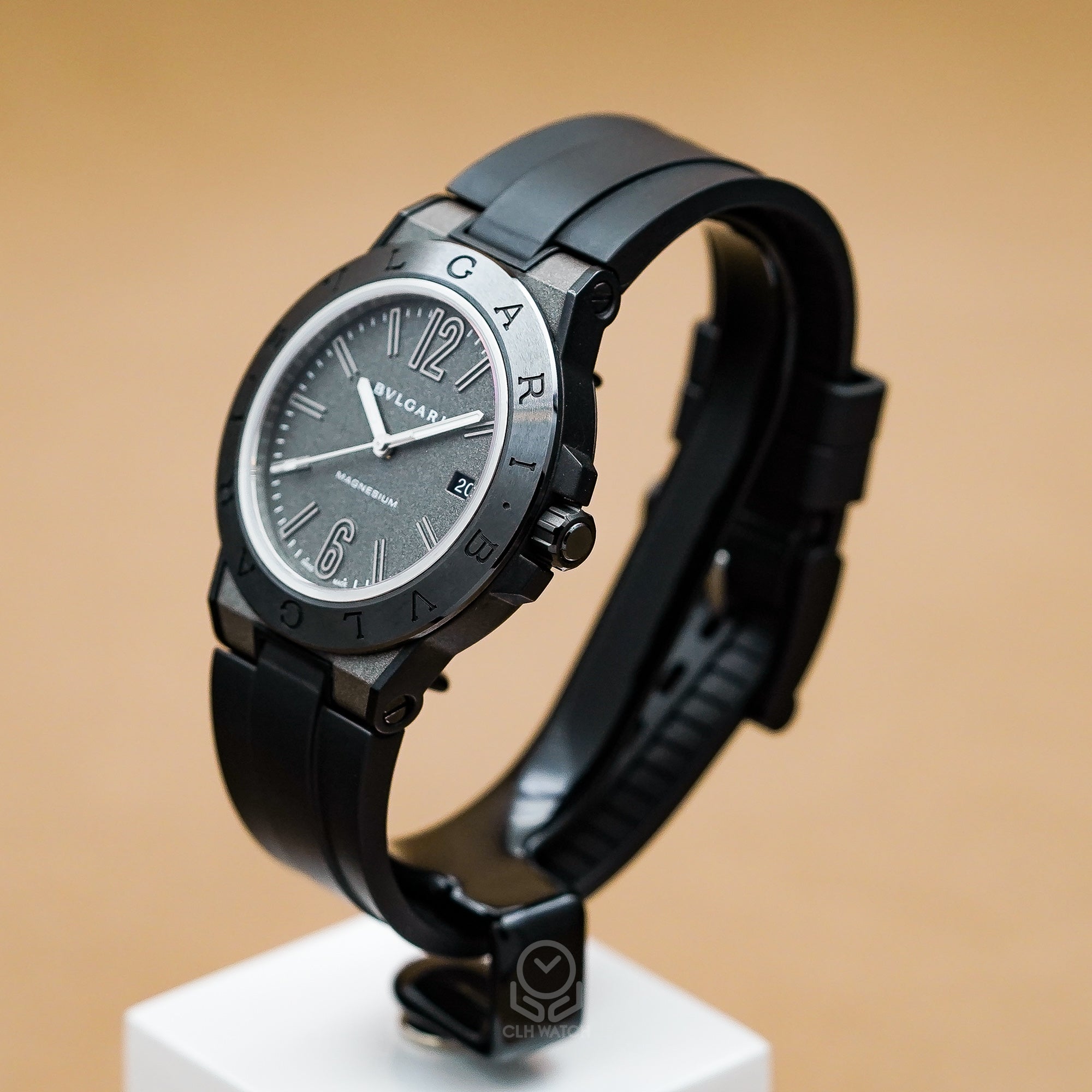 Bvlgari 寶格麗 Diagono Magnesium DG41SMC 深灰面 鎂合金自動機械腕錶 41mm 單錶