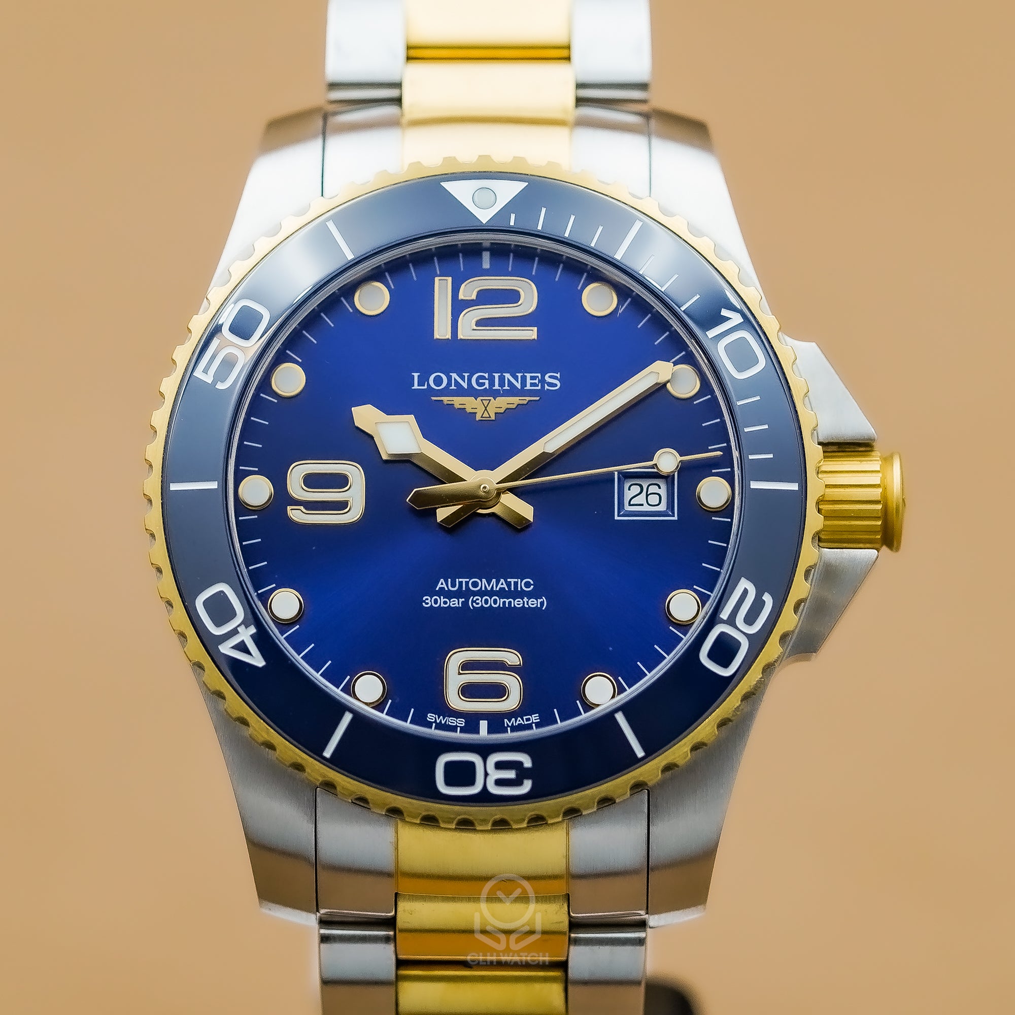 Longines 浪琴 HydroConquest 深海征服者系列 L37823967 半金藍浪鬼 43mm 2025年台灣公司貨 90%新