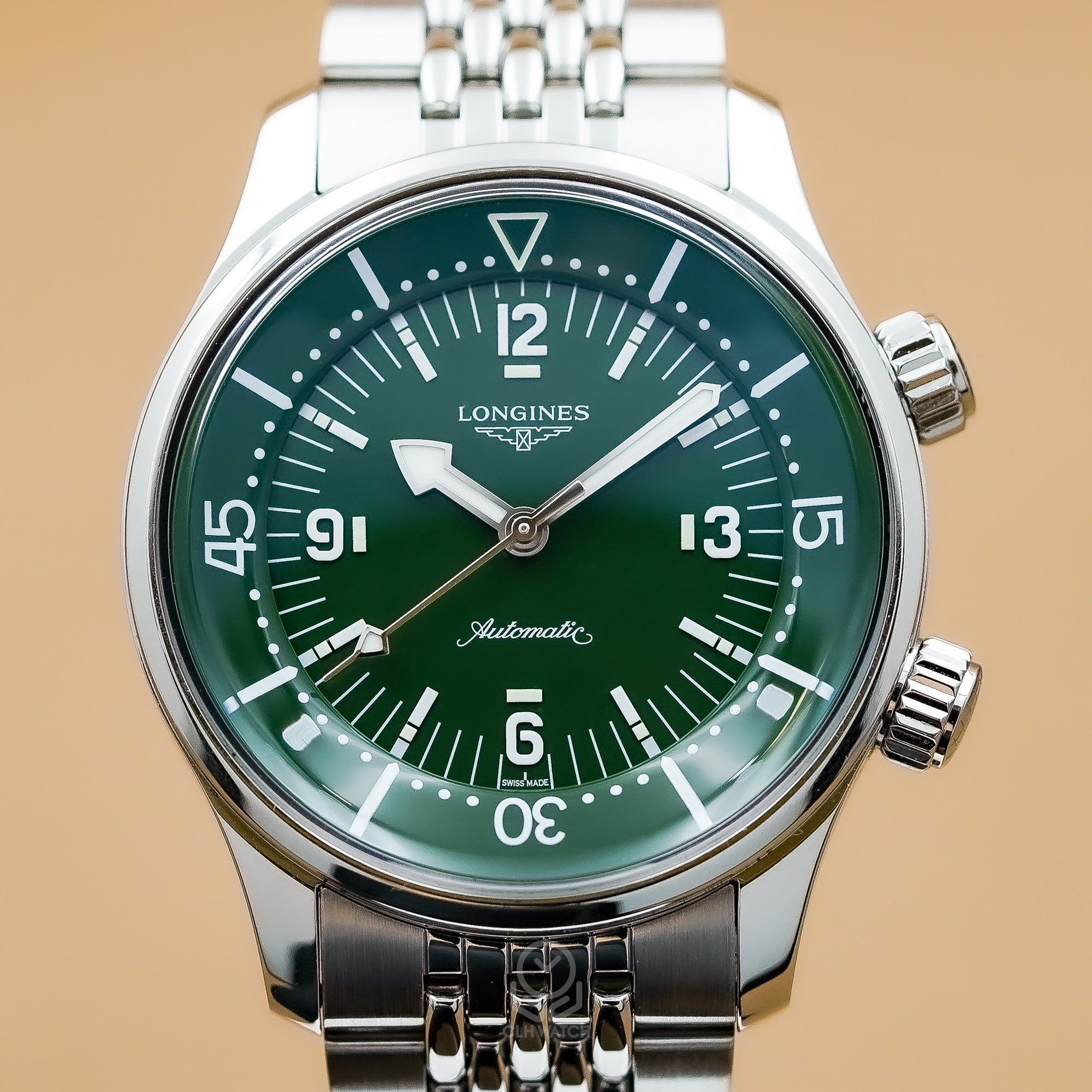 Longines 浪琴 Legend Diver 復古傳奇潛水系列 L37644066 綠面 39mm 2023年台灣公司貨 95%新