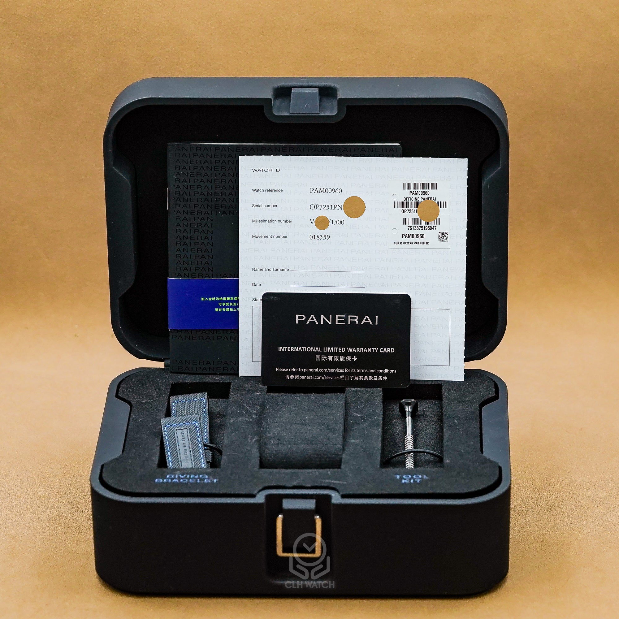 Panerai 沛納海 Submersible Carbotech PAM00960 PAM960 碳纖維專業潛水腕錶 42mm 2021年 95%新
