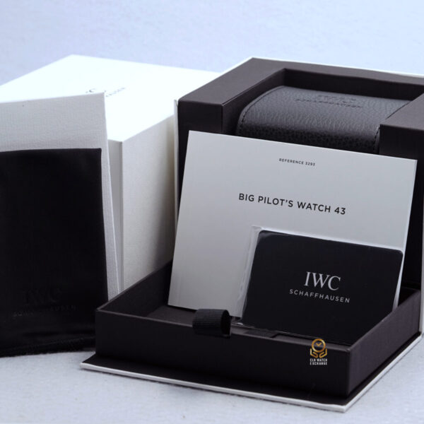 IWC IW329303 Large Pilot's Watch 43mm Blue Dial Transparent Case Back Big Pilot