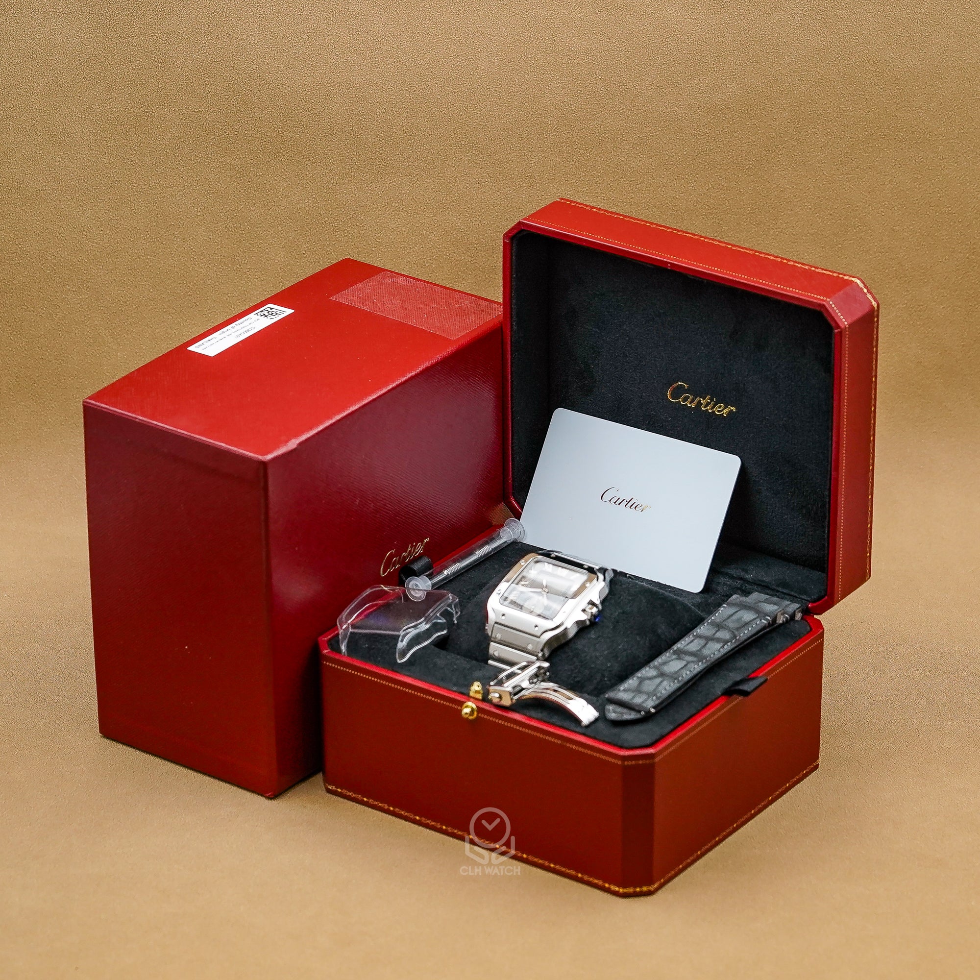 Cartier 卡地亞 山度士 GMT Santos DE 大型版 47.5X37.7mm WSSA0076 台灣公司貨