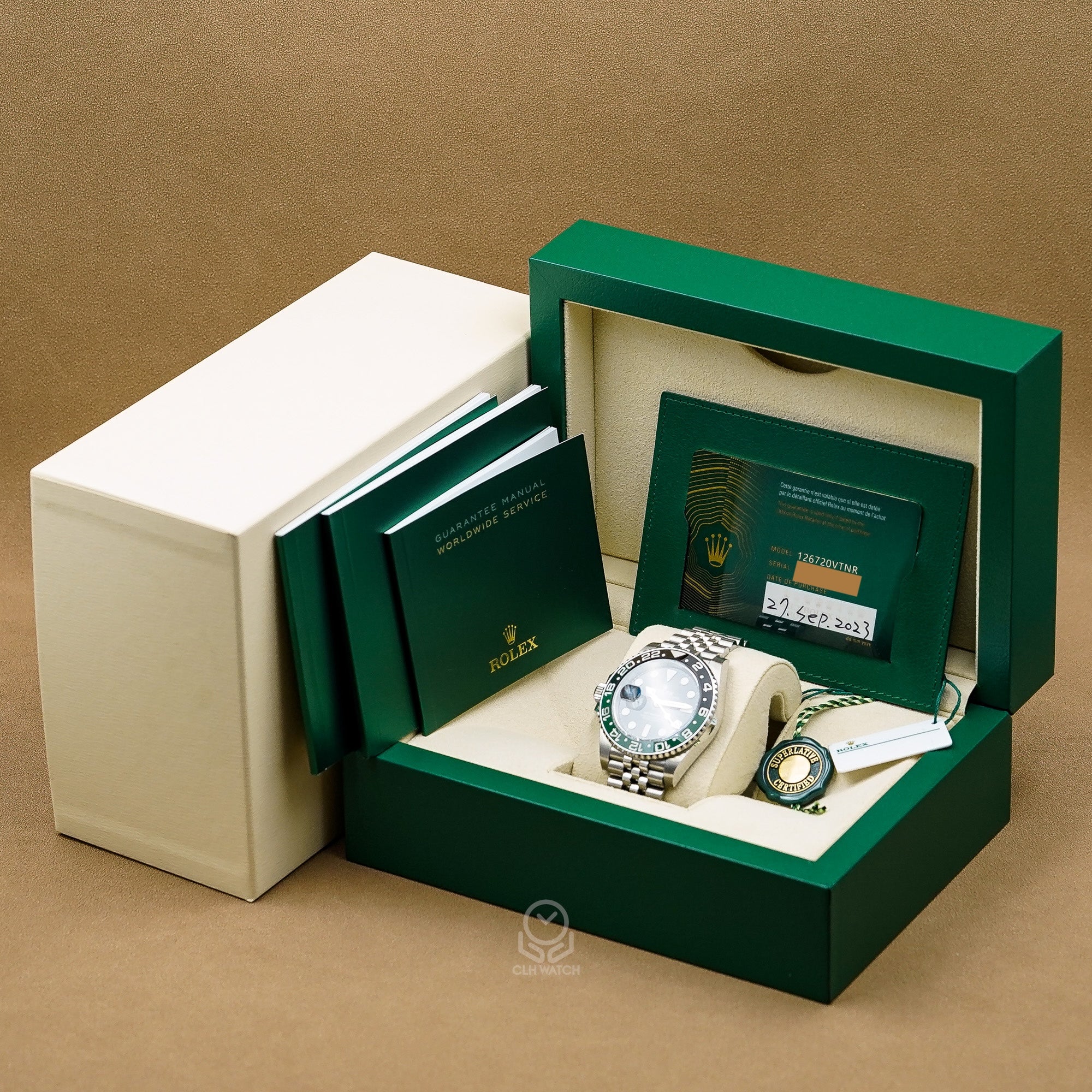 Rolex 勞力士 GMT‑Master II 雪碧 綠黑圈 左撇子款 40mm 126720VTNR 台灣公司貨