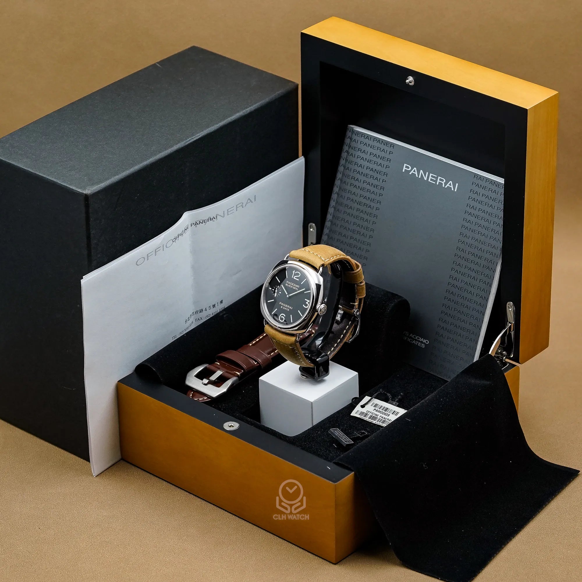 Panerai 沛納海 8日鍊 Radiomir Black Seal 8 Days 45mm PAM609 台灣公司貨(已交流)