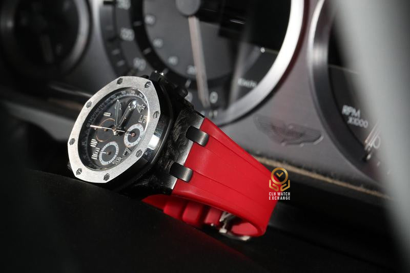 Horus Straps H044 watch strap Audemars Piguet AP black 29mm concave and convex original buckle