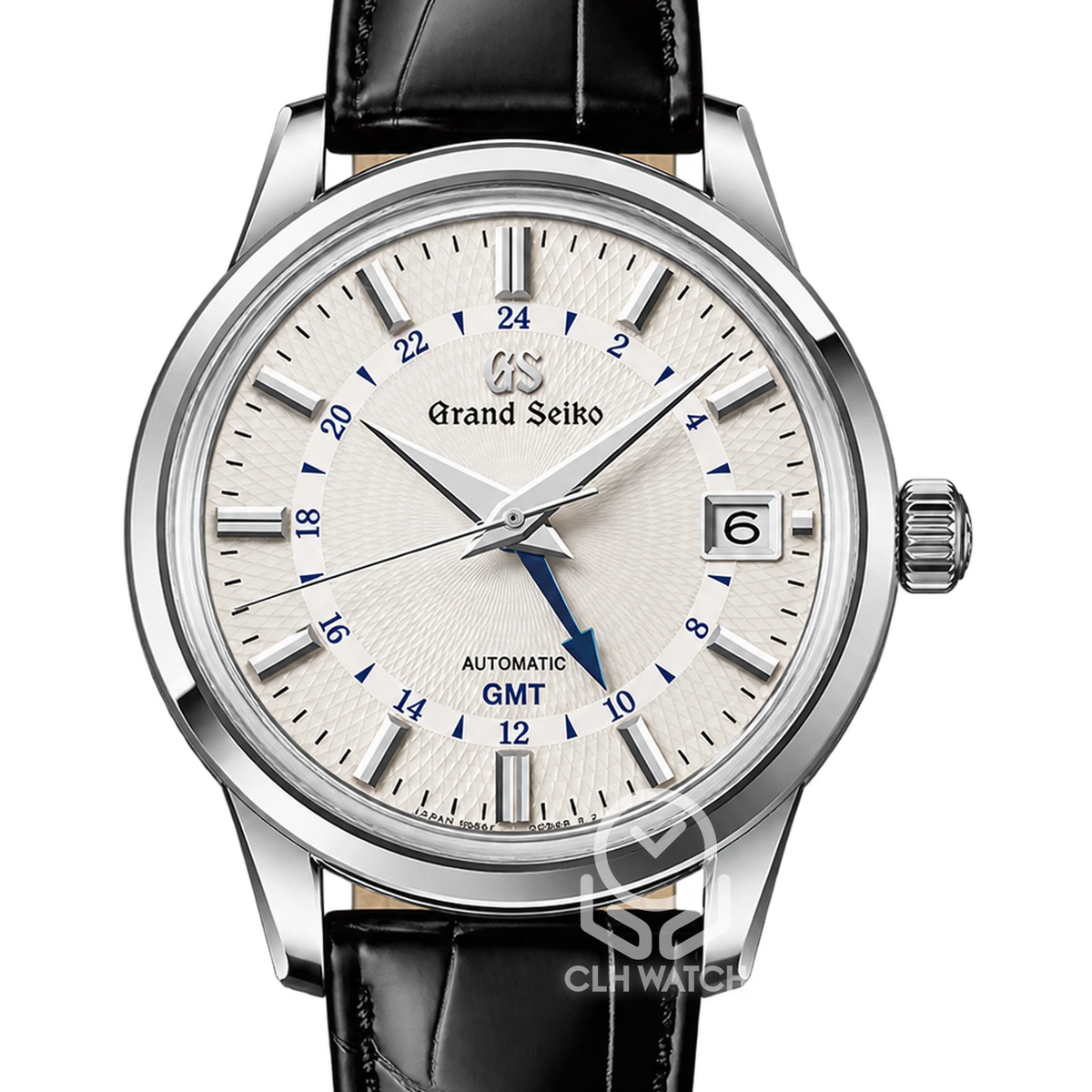GS Grand Seiko 頂級精工 Elegance Collection SBGM255G 雪之華 Snowdrop 幾何螺旋紋面盤 藍鋼指針 GMT兩地時間