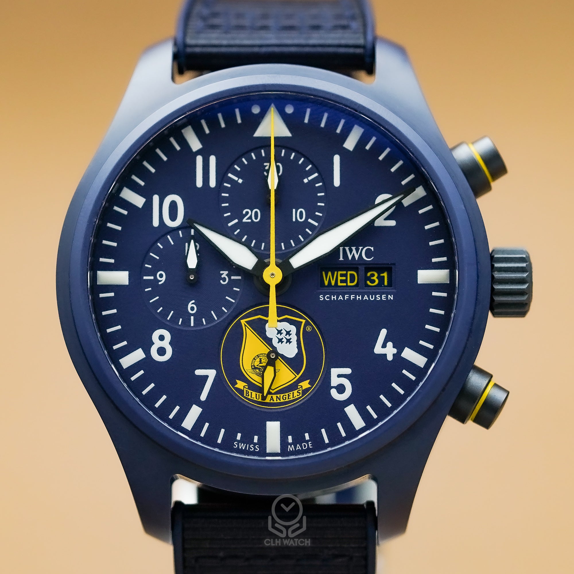 IWC 萬國錶 飛行員計時腕錶 藍天使 特別版 IW389109 藍色陶瓷 44.5mm 2023年 98%新