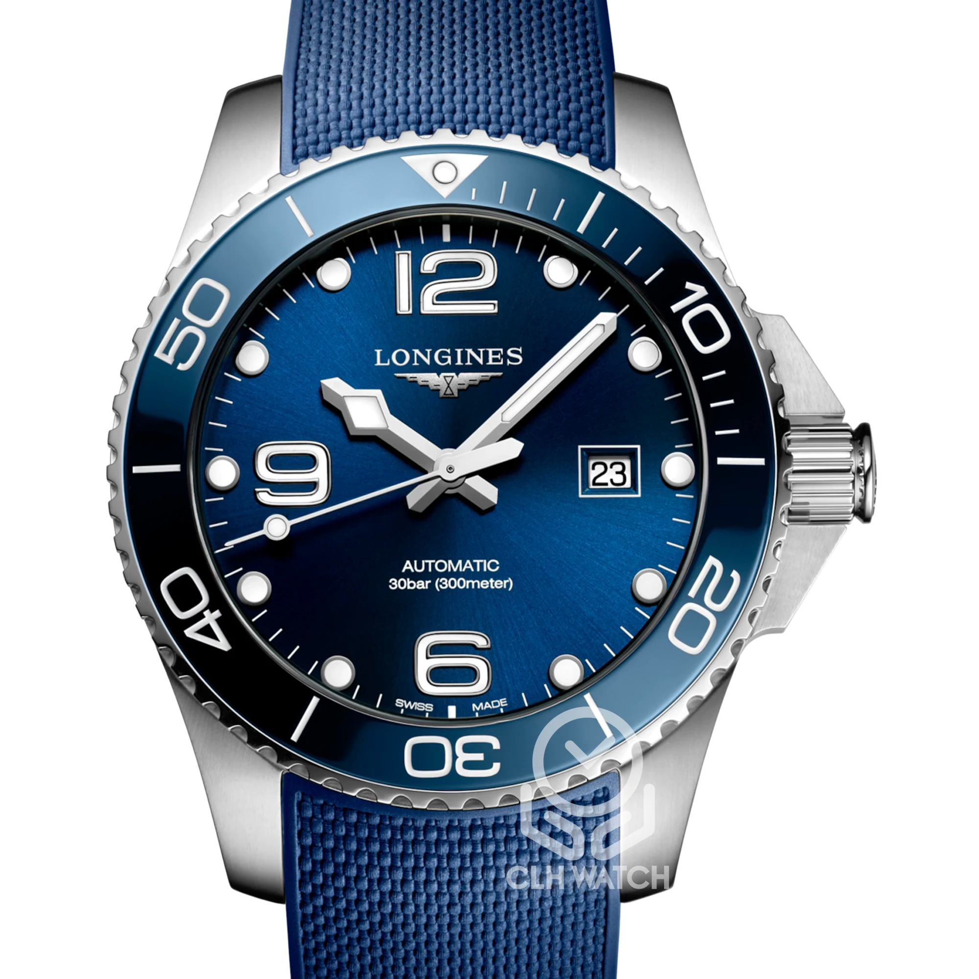 Longines 浪琴 深海征服者系列 HydroConquest L37824969 藍色陶瓷圈 膠帶浪鬼 43mm 2019年 台灣公司貨 95%新