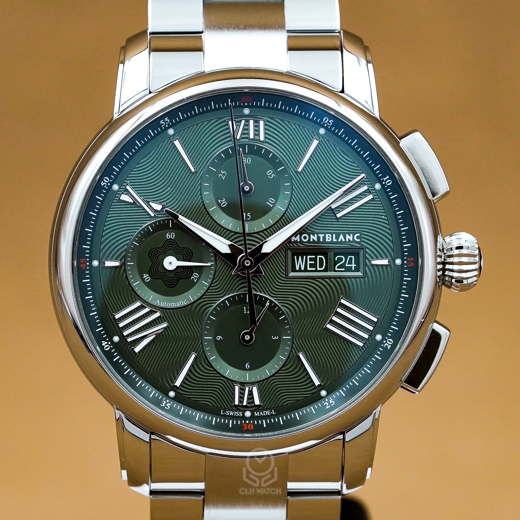 Montblanc 萬寶龍 Star Legacy 綠面經典明星傳承系列 星期日期顯示計時碼錶 限量版 800 枚 132951 2025年 43mm