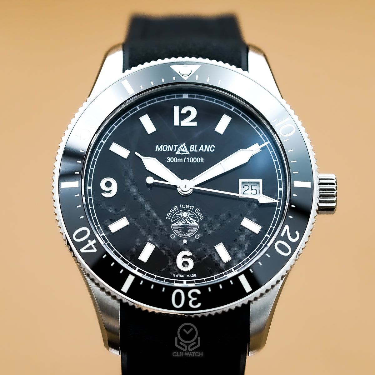 Montblanc 萬寶龍 Iced Sea 日曆型自動上鍊潛水錶 MB129372 129372 黑冰川面盤 41mm 2026年 95%新