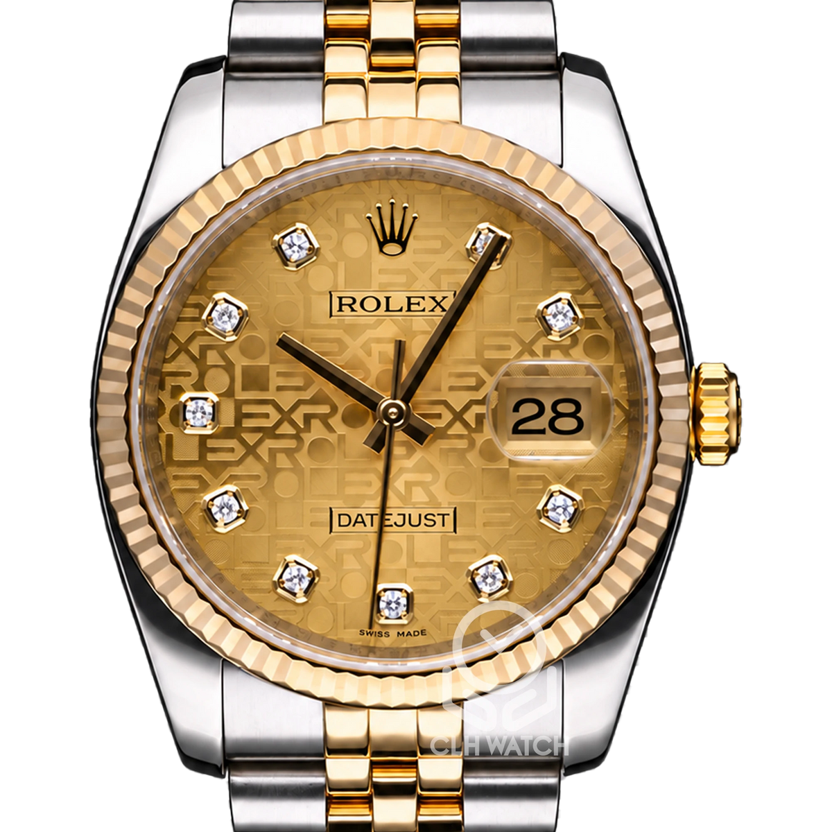 ROLEX 勞力士 Datejust 116233 金色十鑽電腦篆刻面盤 商品主圖