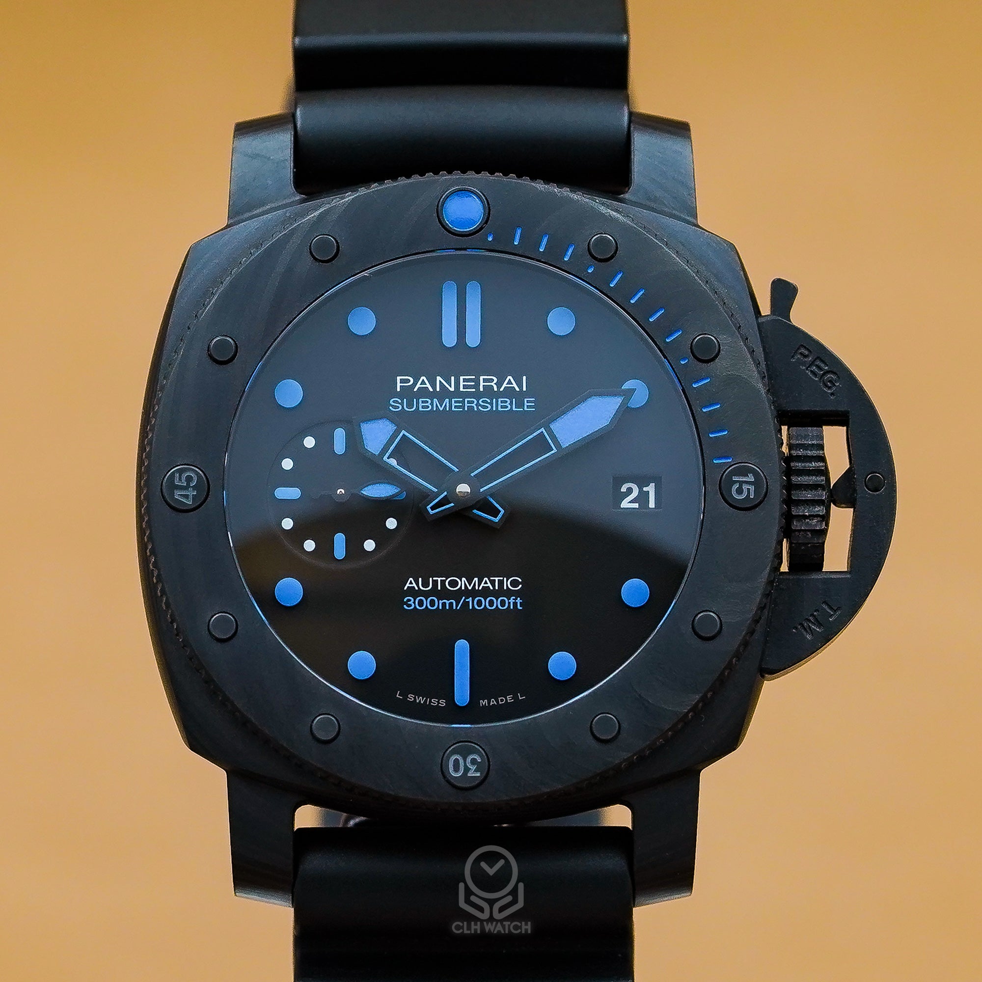 Panerai 沛納海 Submersible Carbotech PAM960 碳纖維專業潛水腕錶 PAM00960 2021年 42mm