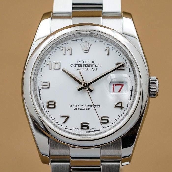 Rolex 勞力士 Datejust 白數字面 蠔式 DJ36mm 防偽內圈 M字頭 保卡未填日期