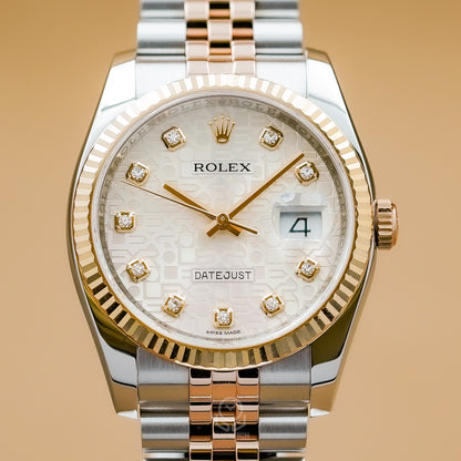 Rolex 勞力士 Datejust 36系列 116231 18K玫瑰金 半金 白銀電腦面 DJ36 36mm 2013年台灣公司貨 95%新