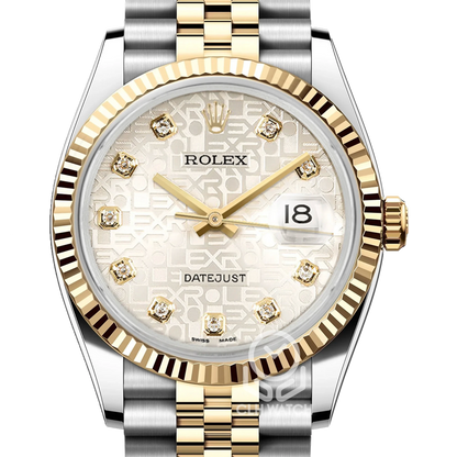 Rolex 勞力士 日誌型 Datejust 116233 白銀電腦面 10顆鑽石 36mm 總統帶 五銖帶 2017年 台灣公司貨 95%新 DJ36（已交流）