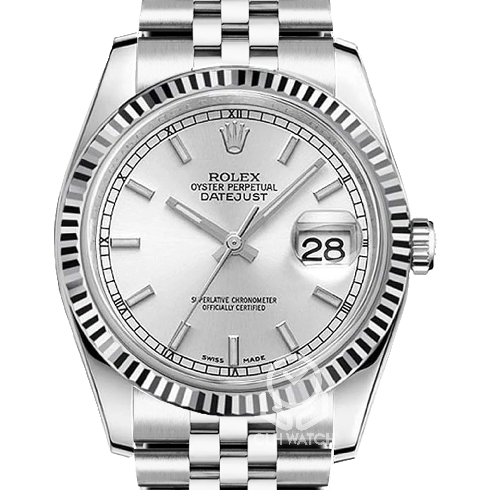 Rolex 勞力士 Datejust 36系列 116234 白金圈 白銀面 紀念型五珠帶 DJ36 36mm 白綠卡 2017年 台灣公司貨 95%新