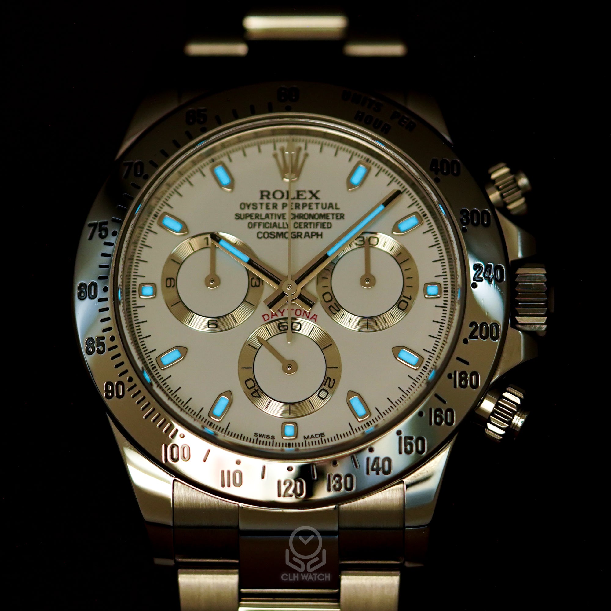 Rolex 勞力士 Daytona 宇宙計時型迪通拿 116520 白面 鋼王 APH面 藍光 閃圈 新扣 40mm 2015年 95%新 白迪 鋼迪
