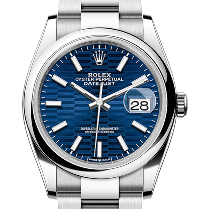 Rolex 勞力士 Datejust 36 126200 停產藍坑紋面盤 棒狀夜光時標 經典蠔式錶帶 2022年台灣公司貨 DJ36mm