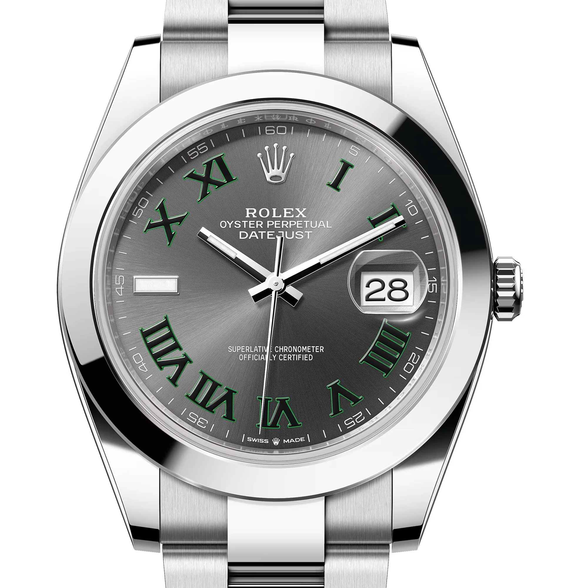 Rolex 勞力士 Datejust 41 126300 溫布頓面盤 綠羅馬 經典日曆腕錶 2019年台灣公司貨 DJ41mm
