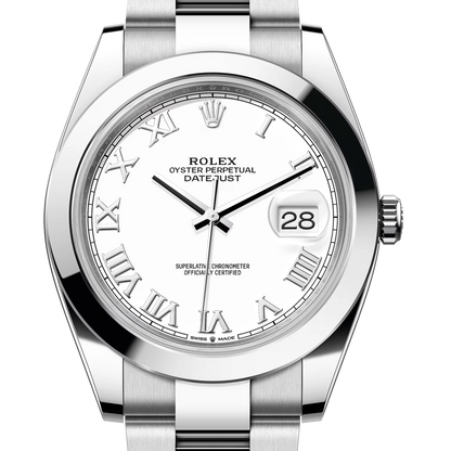 Rolex 勞力士 Datejust 41 系列 126300 白色羅馬面 蠔式三板帶 2024年 DJ41 DJ2