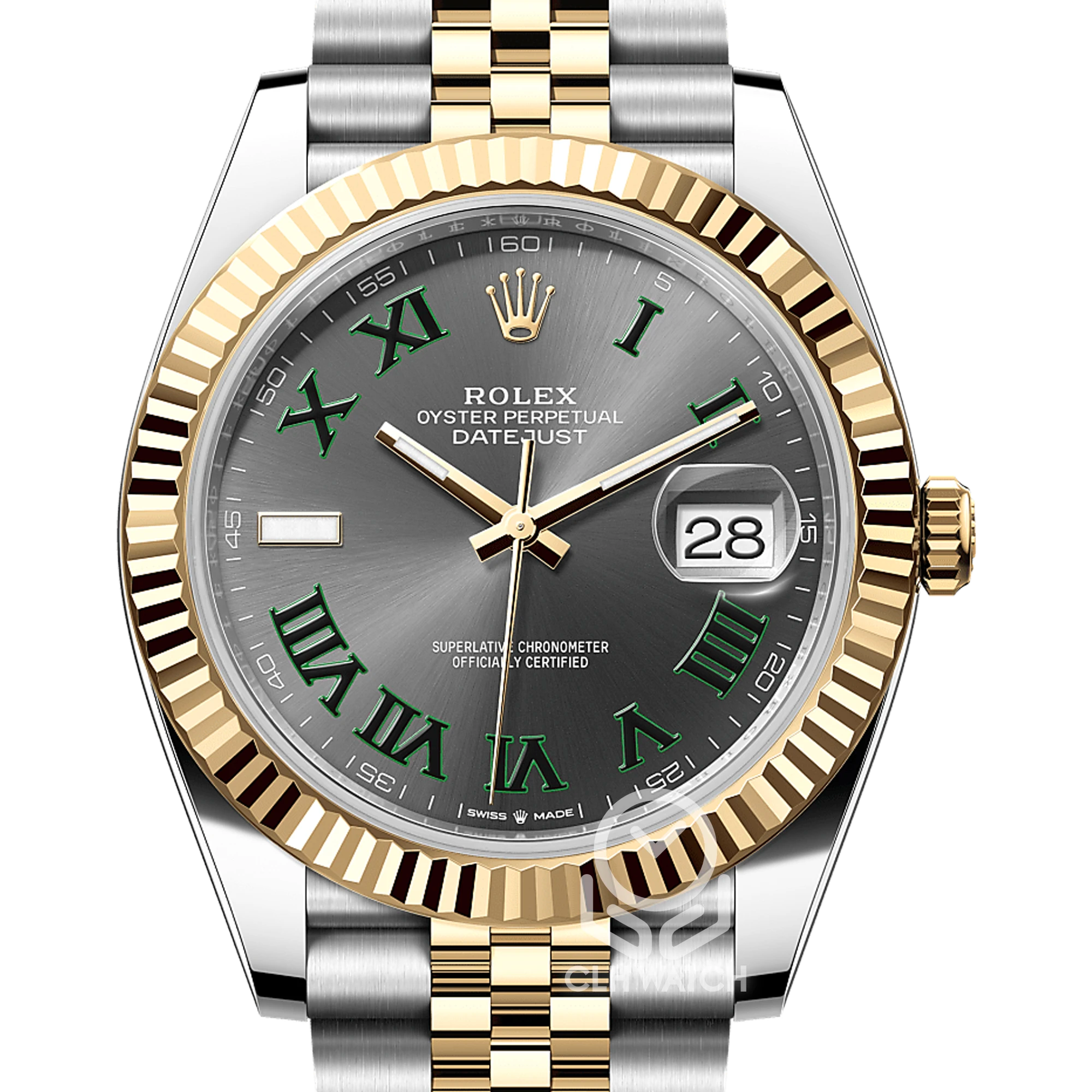 Rolex 勞力士 Datejust 41系列 126333 溫布頓面盤 綠羅馬 紀念型五珠帶 DJ41 2026年5月 未使用品