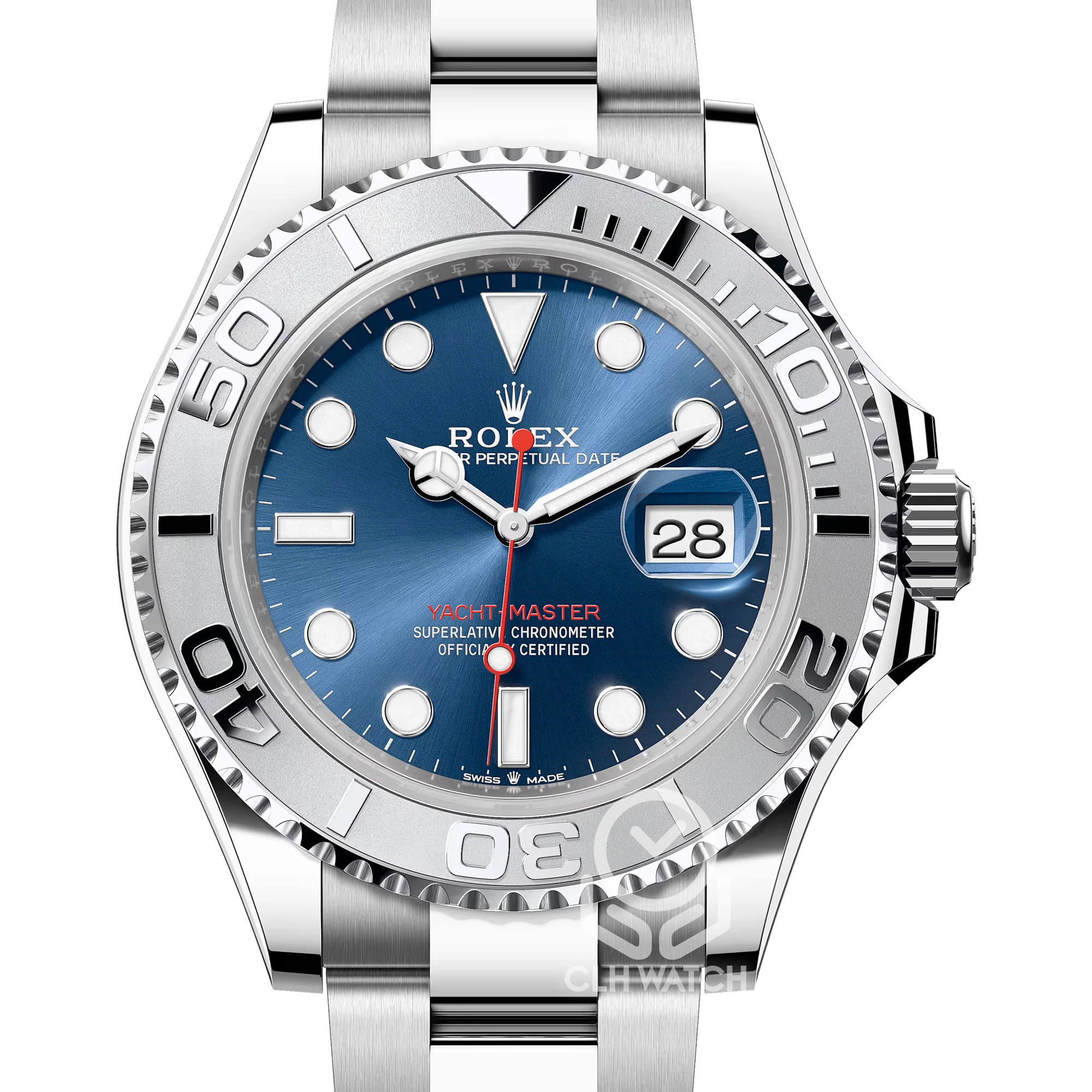 Rolex 勞力士 Yacht-Master 40 遊艇系列 126622 鉑金鋼 太陽紋藍面 蠔式三板帶 40mm 2021年台灣公司貨 95％新
