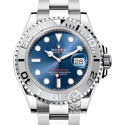Rolex 勞力士 Yacht-Master 40 遊艇系列 126622 鉑金鋼 太陽紋藍面 蠔式三板帶 40mm 2021年台灣公司貨 95％新