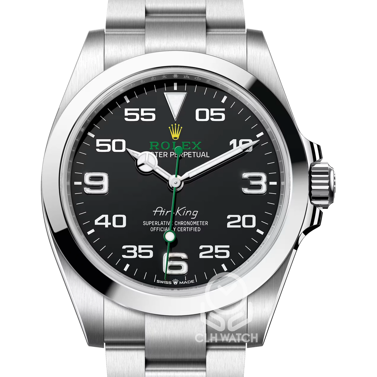 Rolex 勞力士 Air-King 空中霸王型 126900 黑面 綠色秒針 40mm 2024年 95%新