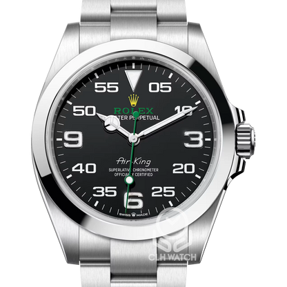 Rolex 勞力士 Air-King 空中霸王型 126900 黑面 綠色秒針 40mm 2024年 95%新