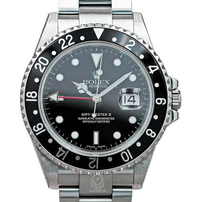 ROLEX 勞力士 格林威治型 II GMT-Master II 黑鋁圈 16710 40mm 2003年 台灣公司貨 95%新