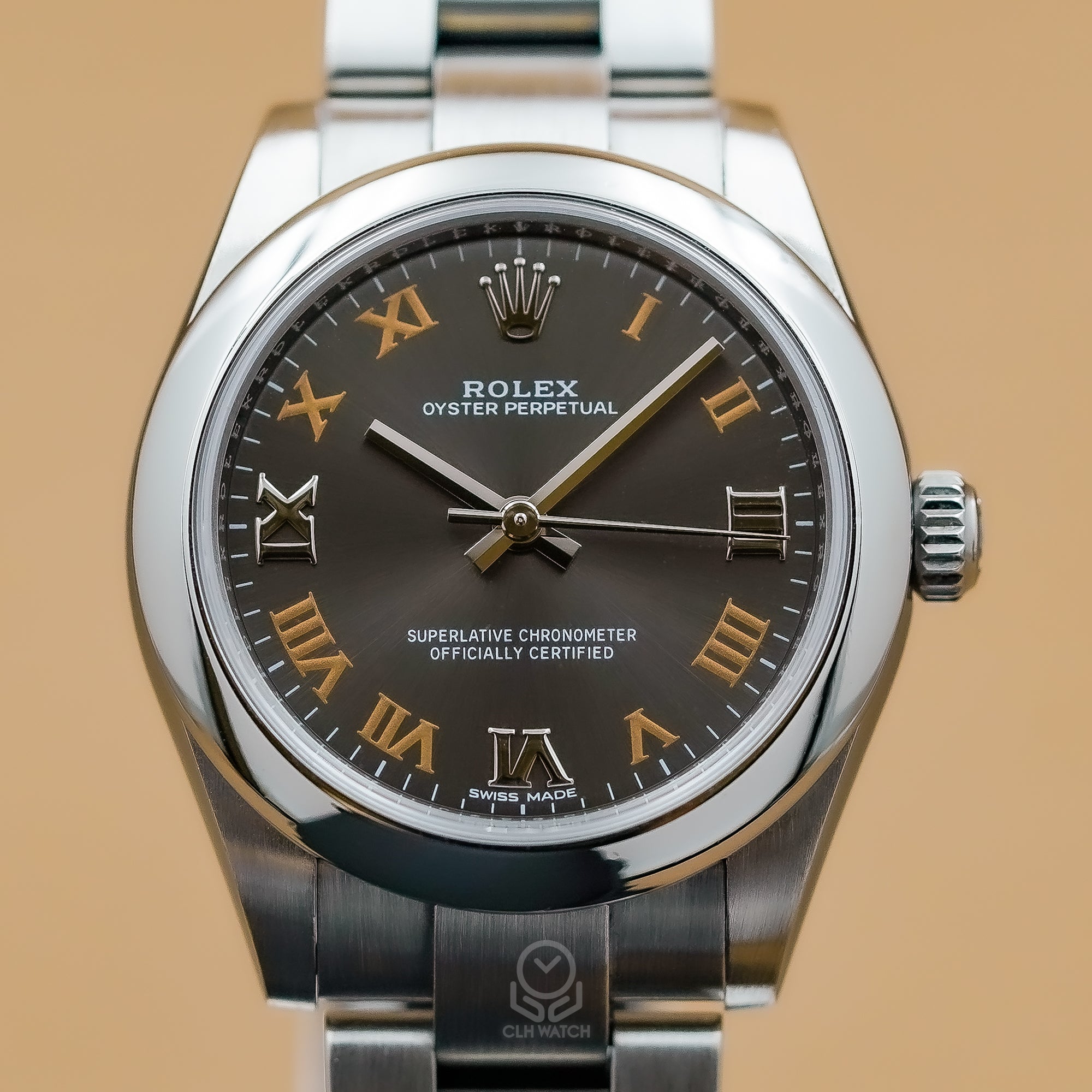 Rolex 勞力士 Oyster Perpetual 蠔式恆動型 177200 深灰面羅馬字 OP31 31mm 2020年 95%新