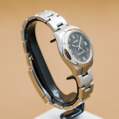Rolex 勞力士 Oyster Perpetual 蠔式恆動型 177200 深灰面羅馬字 OP31 31mm 2020年 95%新