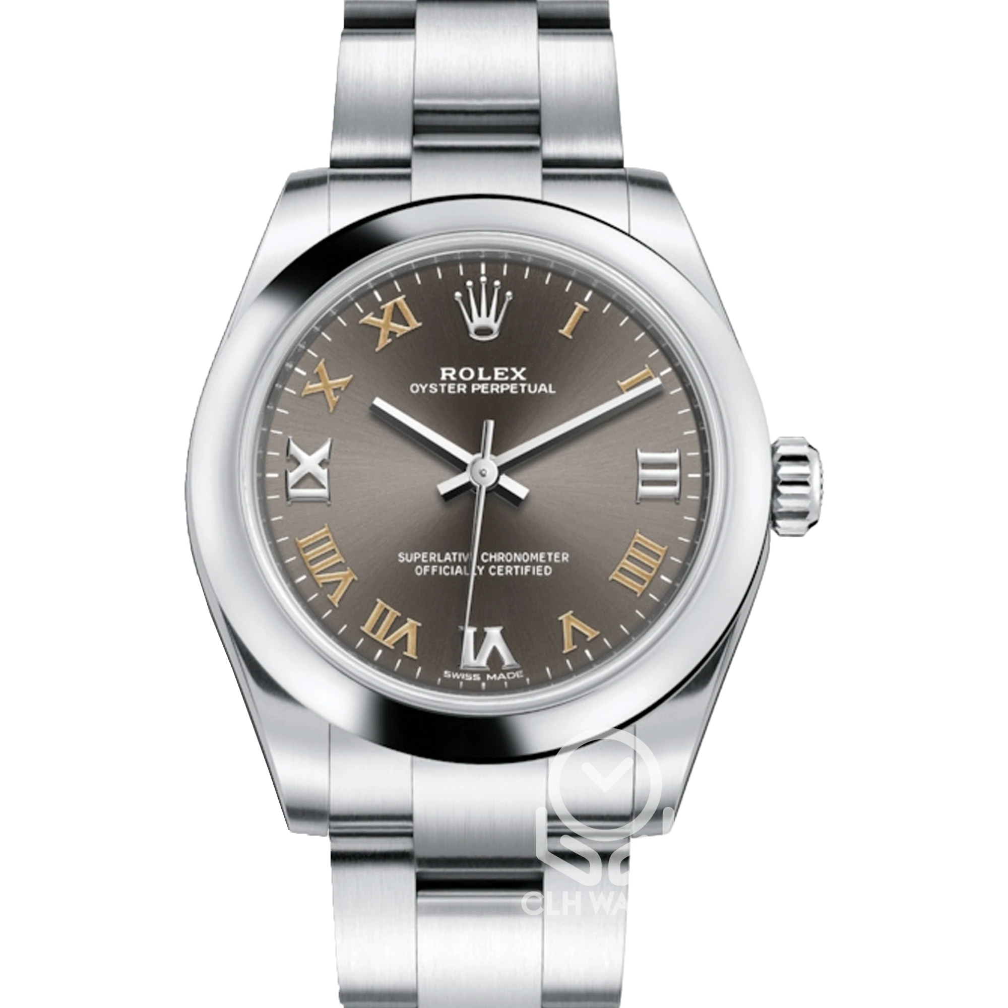 Rolex 勞力士 Oyster Perpetual 蠔式恆動型 177200 深灰面羅馬字 OP31 31mm 2020年 95%新