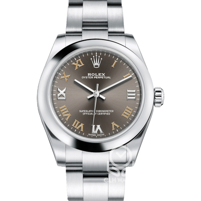 Rolex 勞力士 Oyster Perpetual 蠔式恆動型 177200 深灰面羅馬字 OP31 31mm 2020年 95%新