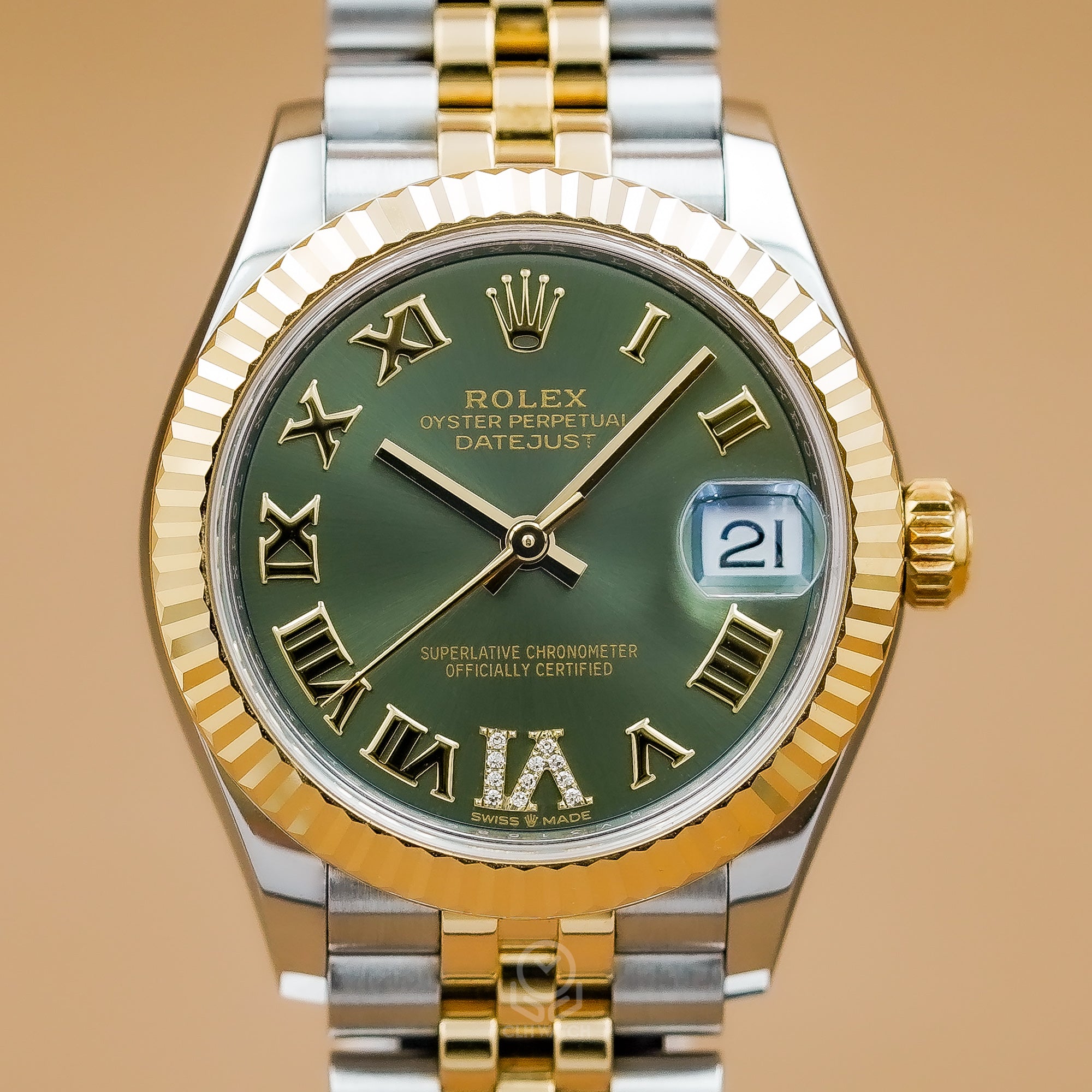 Rolex 勞力士 Datejust 31 278273 熱門橄欖綠面盤 羅馬鑽 DJ31mm 2021年 台灣公司貨 95%新