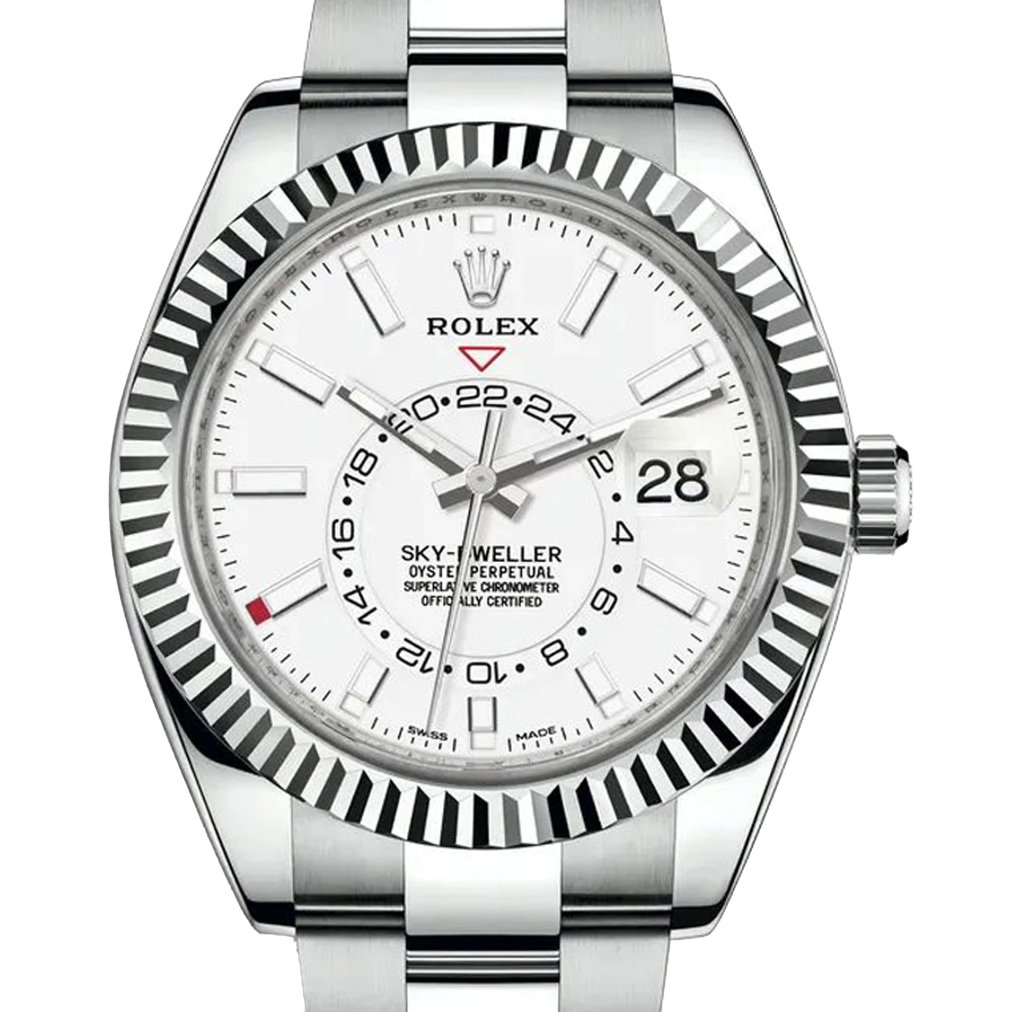 Rolex 勞力士 Sky-Dweller 326934 白面天行者 沙羅系統年曆雙時區蠔式鍊帶 2023年 42mm